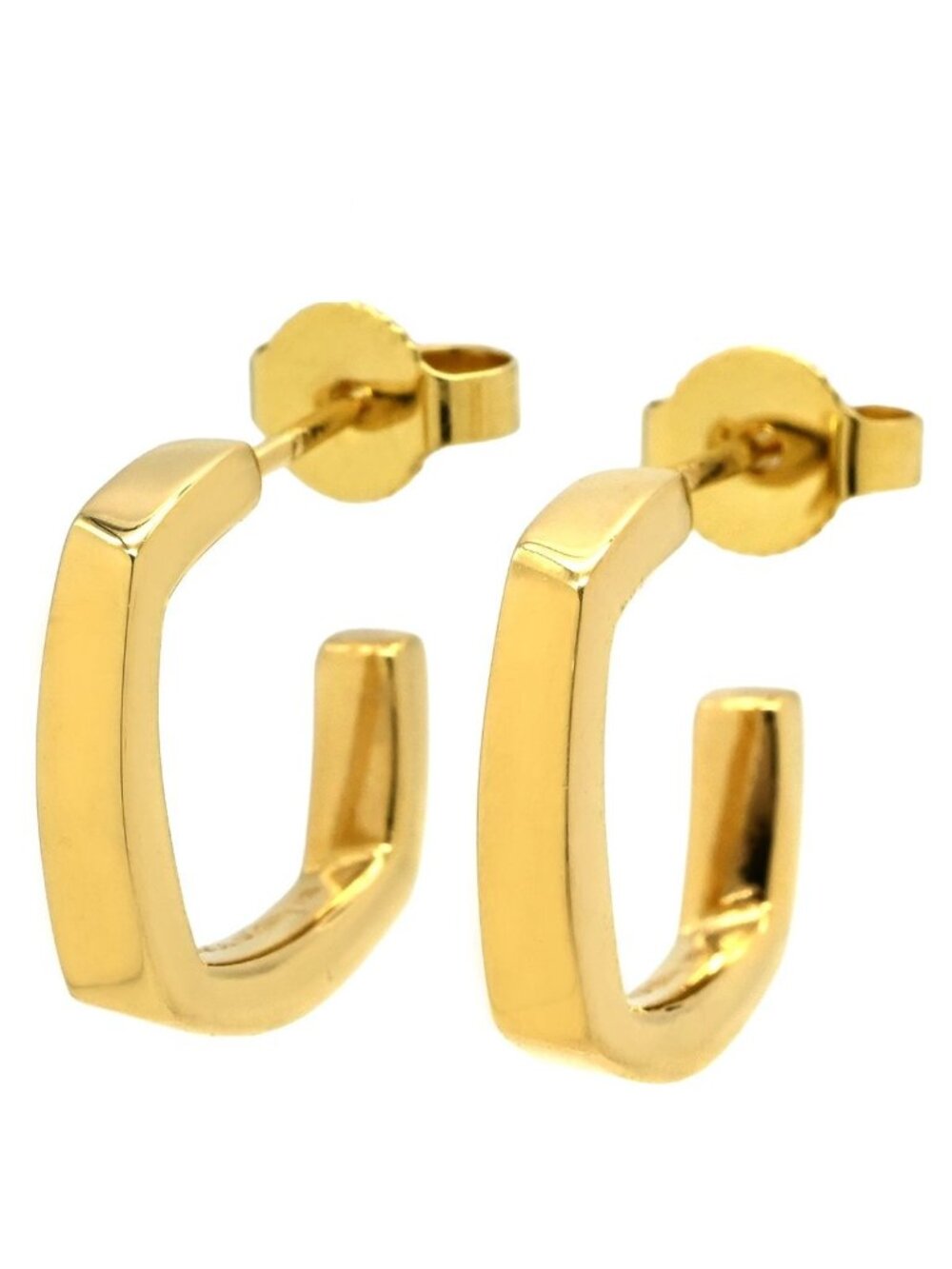 Tiffany & Co Earrings Frank Gehry Torque Yellow Gold 18k Square Hoop